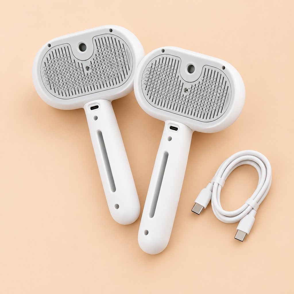 2 מברשות ערפל וכבל טעינה USB